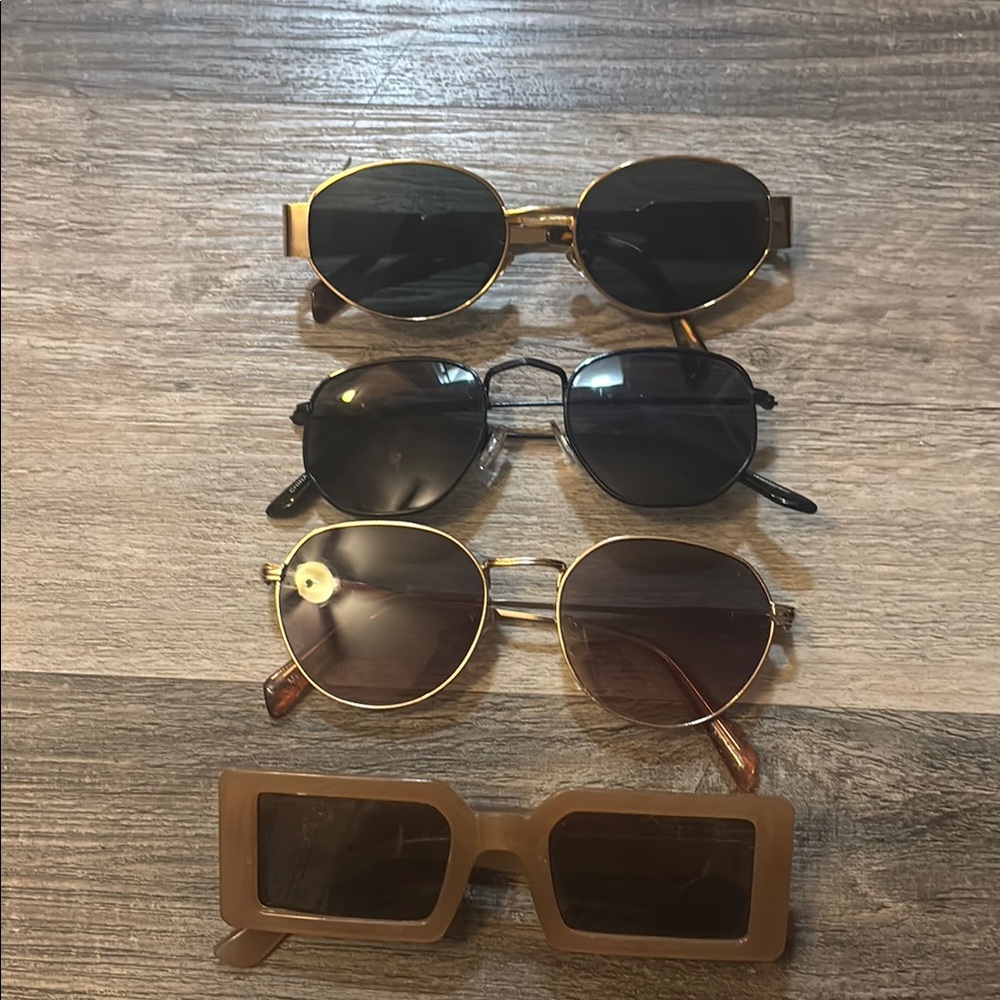 Stylish Sunglasses Set in Black and Brown